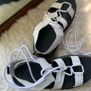 Dr Martens Nartilla Gladiator Sandals, White, UK 8, US 10